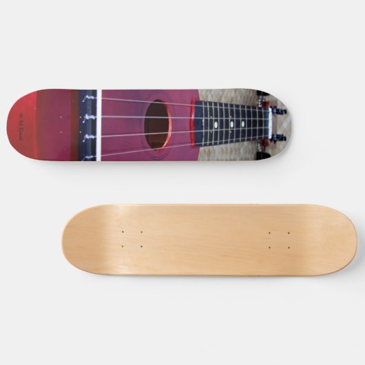 Skateboard Peu d'ukulélé rouge (Horz)
