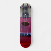 Skateboard Peu d'ukulélé rouge (Recto)