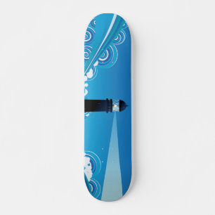 Skateboard Phare Art nouveau dans la mer