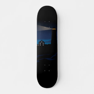 Skateboard Phare - Nuit