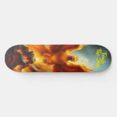 Skateboard Phénix Rouge Époustouflant Surgissant des Flammes (Horz)