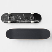 Skateboard Philly night b/w (Horz)