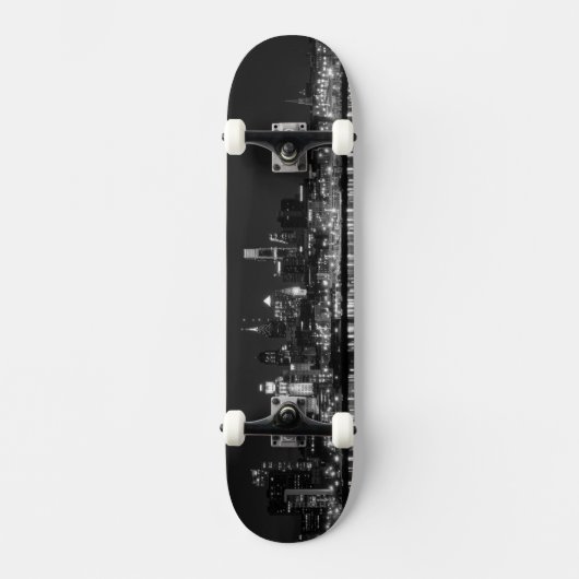 Skateboard Philly night b/w (Recto)