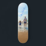 Skateboard Photo et texte personnalisés - Votre propre design<br><div class="desc">Photo et texte personnalisés - Unique votre propre design - Famille personnalisée / Amis ou Cadeau personnel - Ajouter votre texte et photo - Redimensionnez et déplacez les éléments avec l'outil de personnalisation!</div>