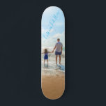 Skateboard Photo et texte personnalisés - Votre propre design<br><div class="desc">Photo et texte personnalisés - Unique votre propre design - Famille personnalisée / Amis ou Cadeau personnel - Ajouter votre texte et photo - Redimensionnez et déplacez les éléments avec l'outil de personnalisation!</div>