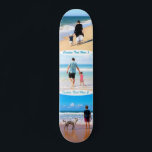 Skateboard Photo personnalisée Collage Texte Patinage Vos Pho<br><div class="desc">Collage photo personnalisé Famille Amour Texte personnalisé - Mère / Père / Enfant / Parents / Couple - Photos personnalisées modernes Unique Votre Propre Design - Famille spéciale / Amis ou Cadeau personnel - Ajouter vos photos et texte - Nom / Arrière - plan favori - Eléments et texte Couleurs...</div>