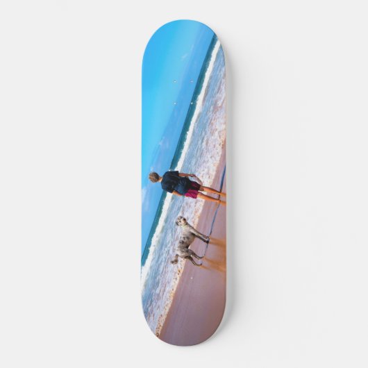 Skateboard Photo personnalisée Votre design J'aime (Recto)