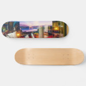 Skateboard Photographe Abstrait de l'aube dans la ville (Horz)
