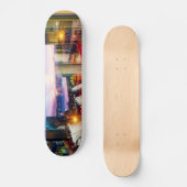 Skateboard Photographe Abstrait de l'aube dans la ville (Recto)