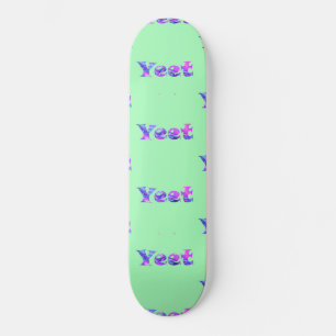 Skateboard Phrase virale Yeet de texte Vaporwave coloré