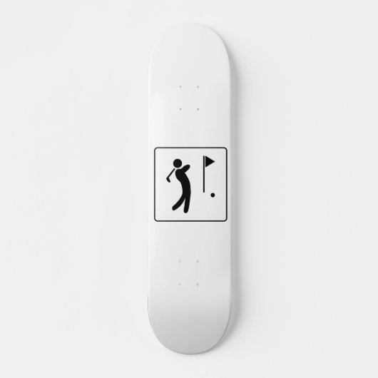 Skateboard Pictogramme du parcours de golf (Devant)