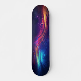 Skateboard Pièce colorée Peinture Abstraite Galaxie Art