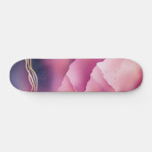 Skateboard Pierre de marbre métallique en or rose (Horz)