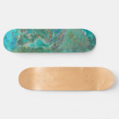 Skateboard Pierre minérale bleu Chrysocolla (Horz)