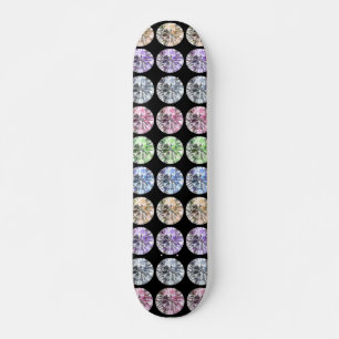 Skateboard Pierres colorées
