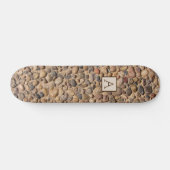 Skateboard Pierres de rivière de géologie avec le monogramme (Horz)