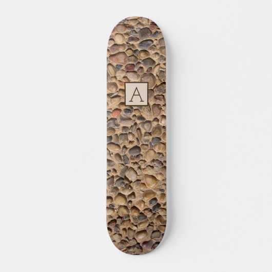 Skateboard Pierres de rivière de géologie avec le monogramme (Devant)