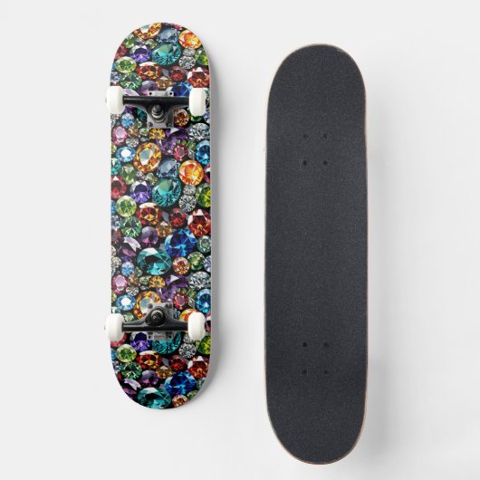 Skateboard Pierres précieuses, bijoux et gemmes (Recto)