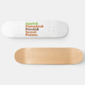 Skateboard Pies de vacances ~ Fête Noël Thanksgiving Noël (Horz)