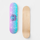 Skateboard Pieuvre bleue mignonne (Recto)