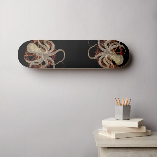 Skateboard Pieuvre en vapeur et engrenage à réchaud (Art mural (Horz))