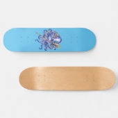 Skateboard Pieuvre Violette avec Trident (Horz)