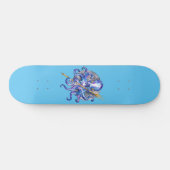 Skateboard Pieuvre Violette avec Trident (Horz)