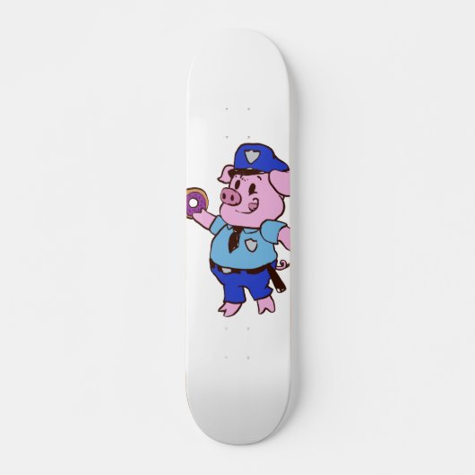 Skateboard Pig policeman eating choose (Devant)