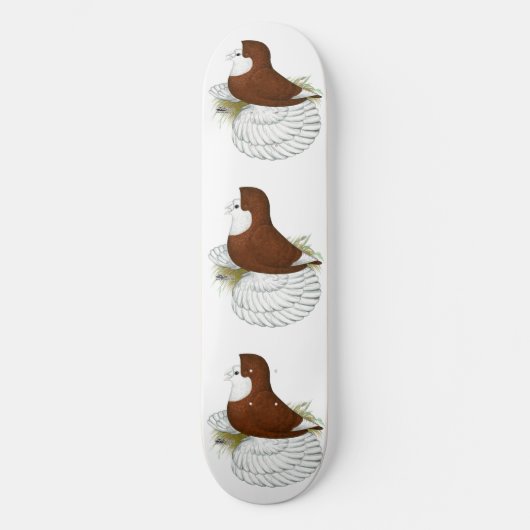 Skateboard Pigeon Trompette Rouge Baldhead (Recto)