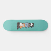 Skateboard Pile Kawaii Adorable De Chats Kitty (Horz)