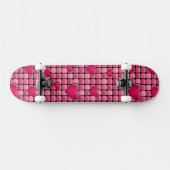 Skateboard Pile rose avec des coeurs (Horz)