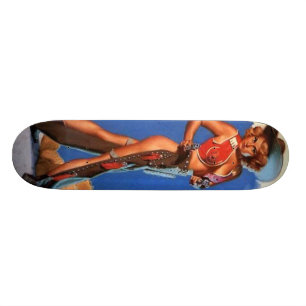 Skateboard pin-up de cow-girl