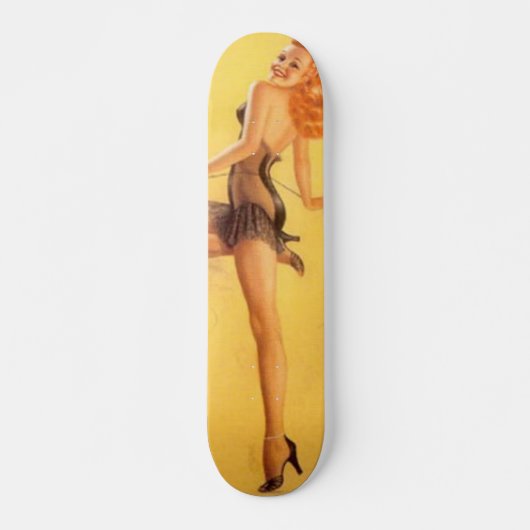 Skateboard pin-up vintage (Devant)