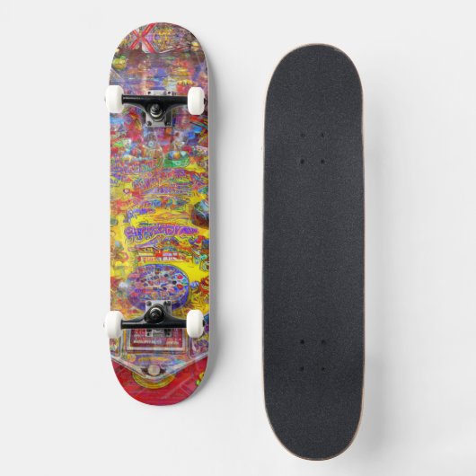 Skateboard Pinball "Court Jester Yellow" (Recto)