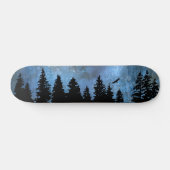 Skateboard Pine Forest Night (Horz)