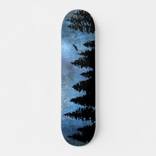 Skateboard Pine Forest Night