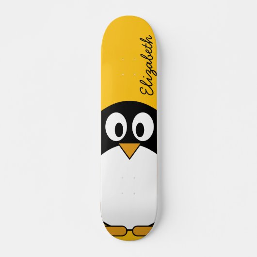 Skateboard Pingouin de dessin mignon et moderne (Devant)