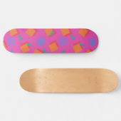 Skateboard Pink 80 s Memphis Design Geometric Shapes (Horz)