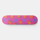 Skateboard Pink 80 s Memphis Design Geometric Shapes (Horz)