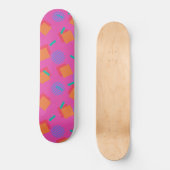 Skateboard Pink 80 s Memphis Design Geometric Shapes (Recto)