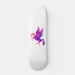Skateboard Pink and Purple Mosaic Unicorn Pegasus