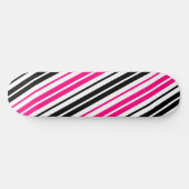 Skateboard Pink Black White Stripes Pattern Design  (Horz)