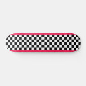 Skateboard Pink et damier vif (Horz)