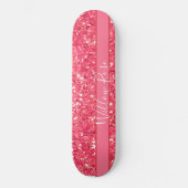 Skateboard Pink fun pétillant parties scintillant motif, cade (Recto)