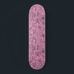 Skateboard Pink Girl Boho croquis Parties scintillant Glam Mo<br><div class="desc">Parties scintillant moderne boho chic faux rose avec motif esquissé. Monogramme avec ton nom. Regardez la vue horizontale et regardez en bas à droite de la section rose pour voir votre nom. Amusant design noir et rose. Parfait pour tous les surfeurs de trottoir à l'équitation de rue.</div>