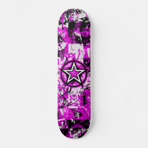 Skateboard Pink Graffiti Star Skate