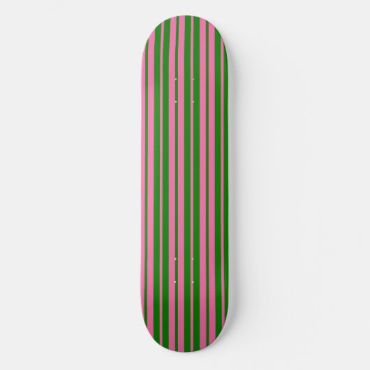 Skateboard Pink Green Stylish Stripes Pattern Design  (Recto)