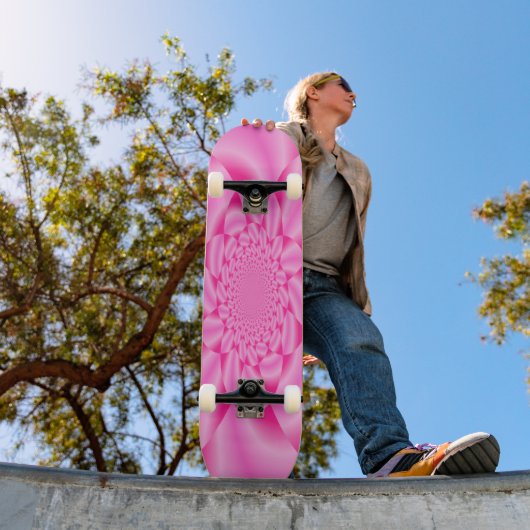 Skateboard Pink Leaf (Extérieur 1)