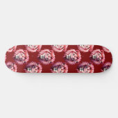 Skateboard Pink Lion Head Animal Pattern Design Red  (Horz)