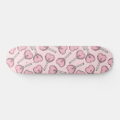 Skateboard Pink Lollipops, Heart Lollipops, Lollipop Pattern (Horz)